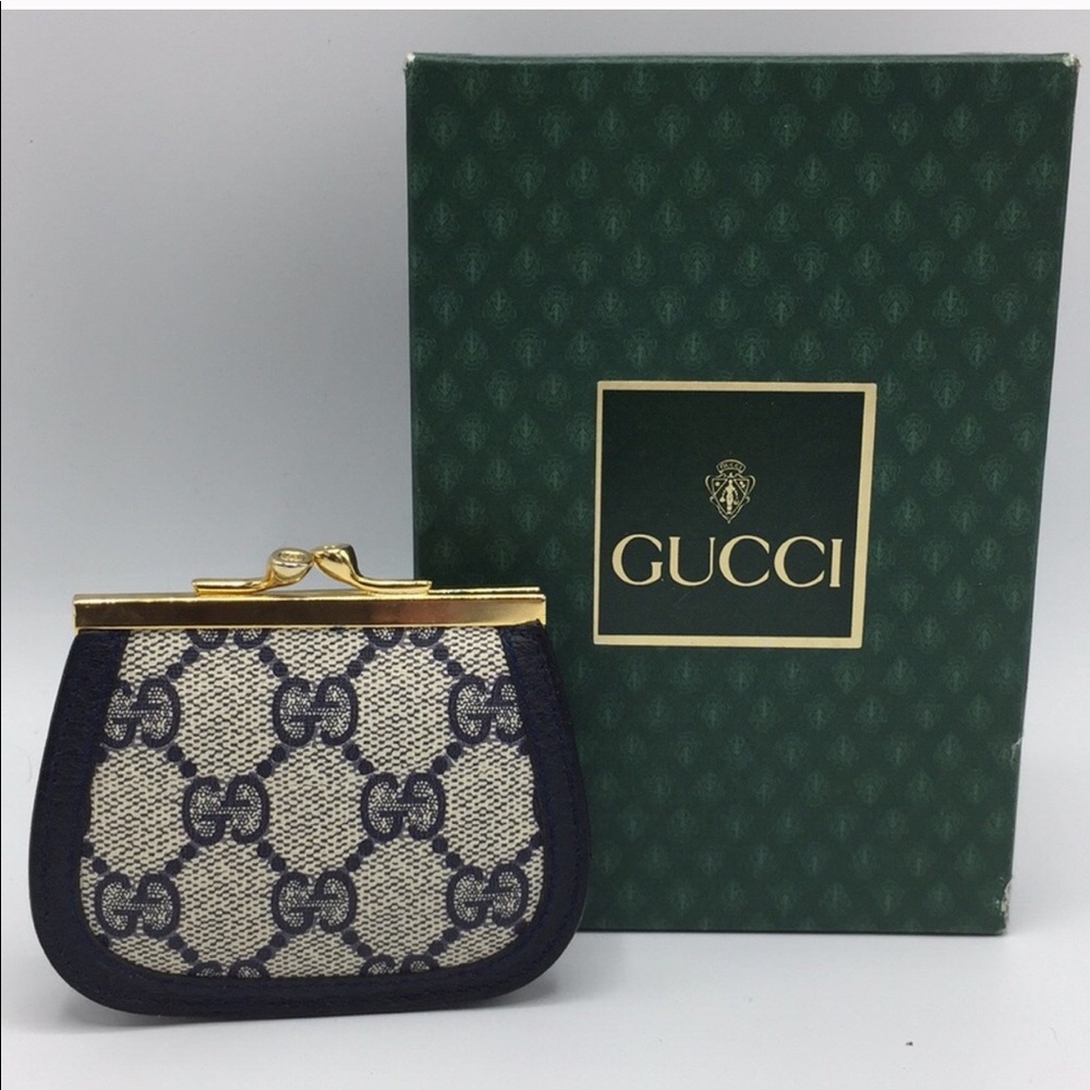 Authentic Vintage Gucci monogram coin purse